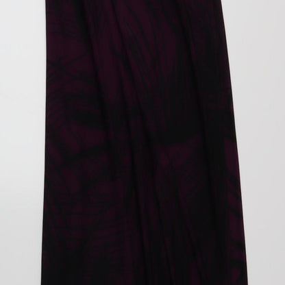 Brand and care label for Miss Posh women’s purple maxi, size UK 10
