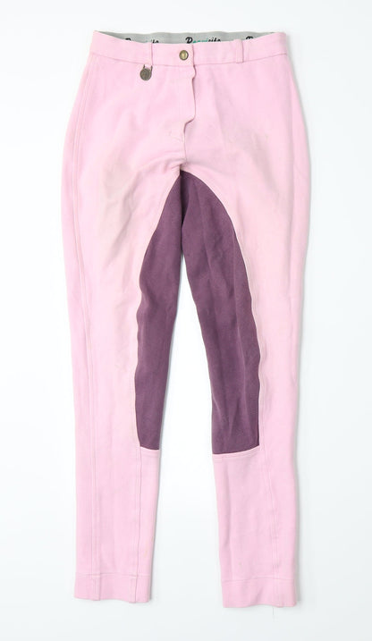 Additional front view of Requisite women’s pink capri trousers, size UK 6, 27-inch leg