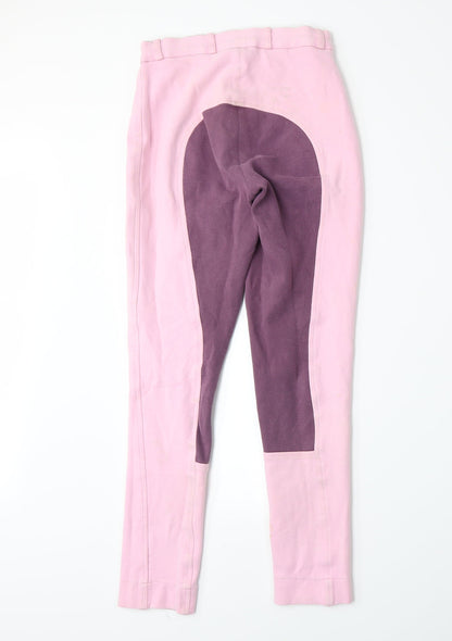 Back view of Requisite women’s pink capri trousers, size UK 6, 27-inch leg