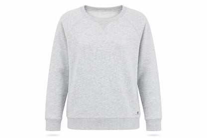 Front view of Decathlon women’s grey jumper, size M