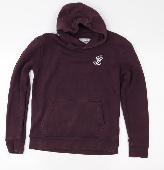Illusive Girls Purple  Jersey Pullover Hoodie Size 13-14 Years