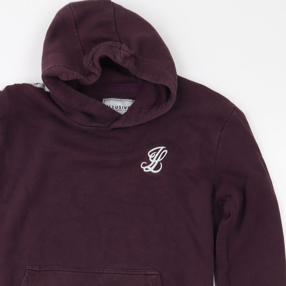 Illusive Girls Purple  Jersey Pullover Hoodie Size 13-14 Years