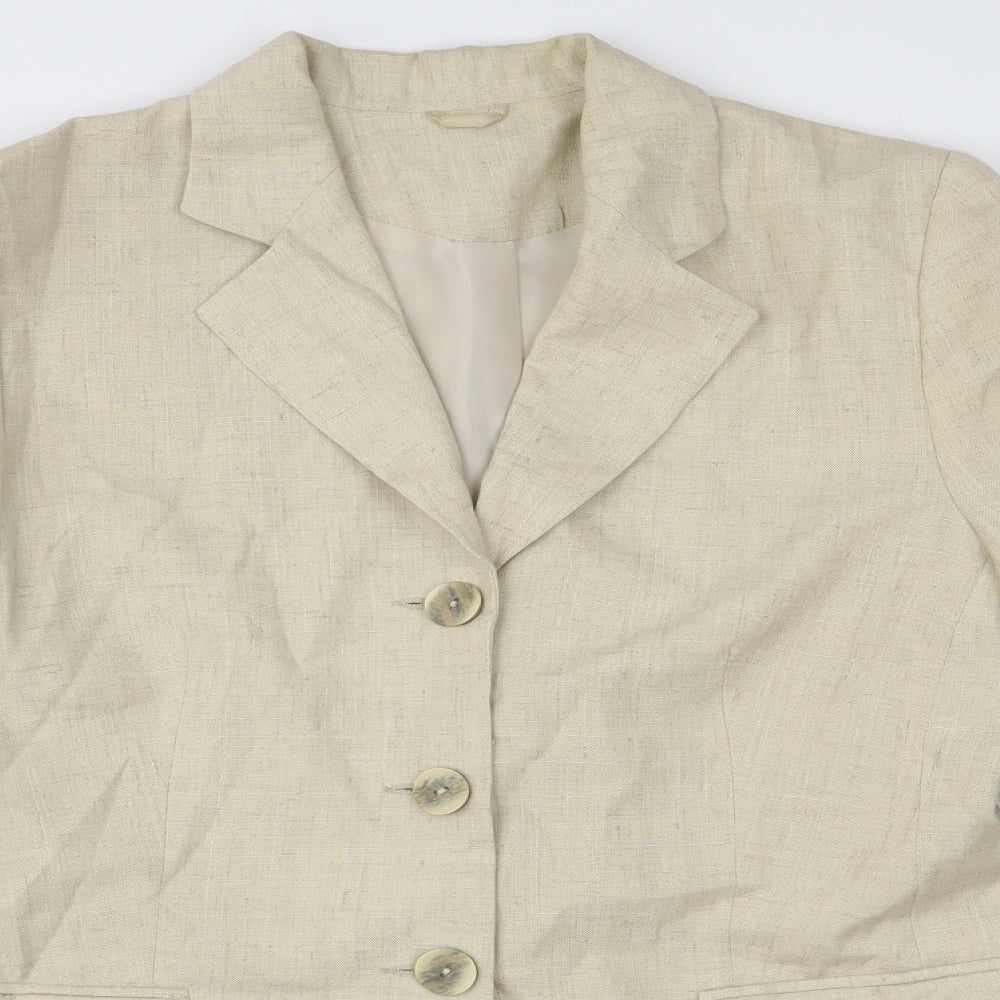 Anne Brooks Womens Beige   Jacket  Size 10