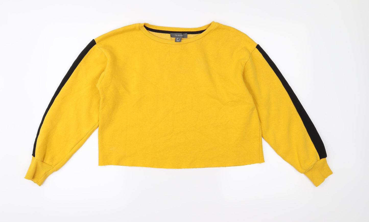 Primark Womens Yellow  Jersey Pullover Sweatshirt Size 8