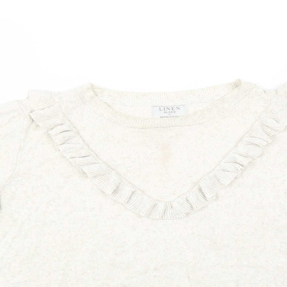 Monsoon Womens Beige   Pullover Jumper Size 14