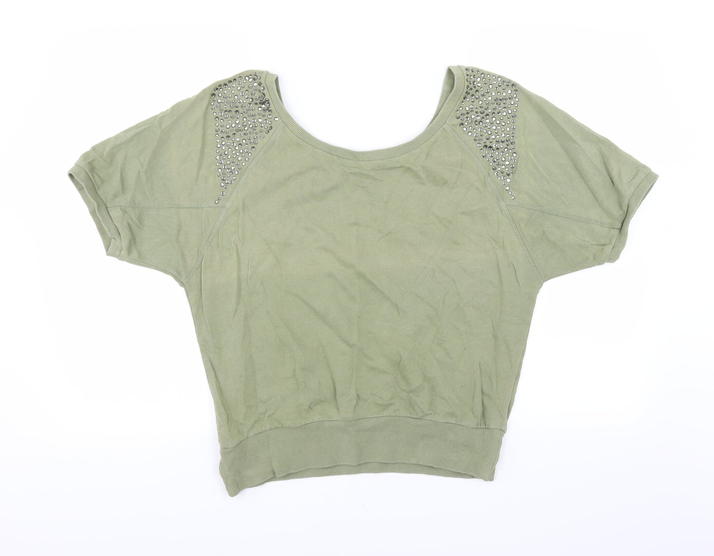 Preworn Womens Green   Pullover Sweatshirt Size 10