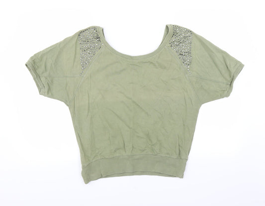 Preworn Womens Green   Pullover Sweatshirt Size 10