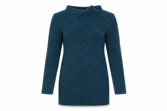 Front view of Bon Prix women’s green jumper dress, size S