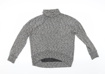 Additional front view of Topshop women’s grey jumper, size UK 10