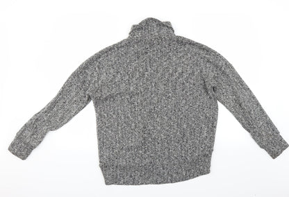 Back view of Topshop women’s grey jumper, size UK 10