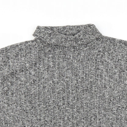 Close-up detail of Topshop women’s grey jumper, size UK 10