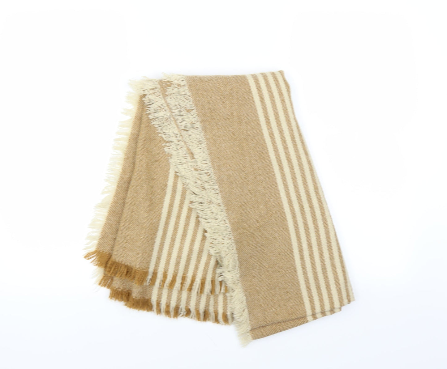 Preworn Womens Brown Striped   Scarf