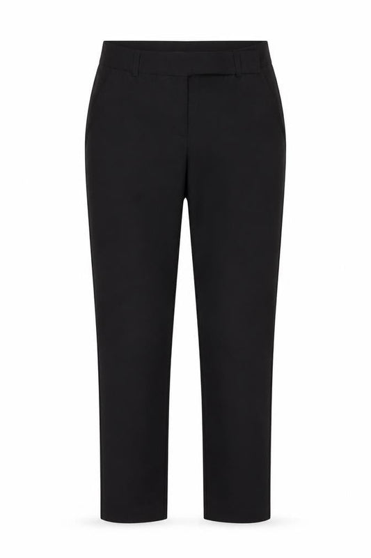 Front view of Love Label women’s black trousers, size UK 10, 26-inch leg