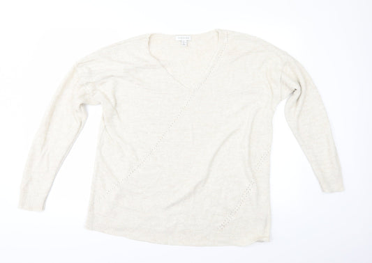 Topshop Womens Beige   Pullover Jumper Size S