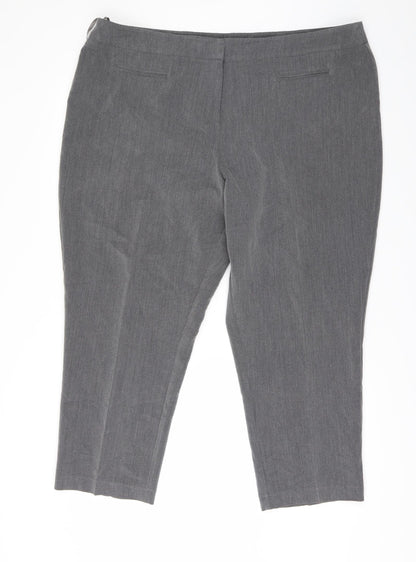 Additional front view of Classics women’s grey sweatpants, size UK 20, 24-inch leg