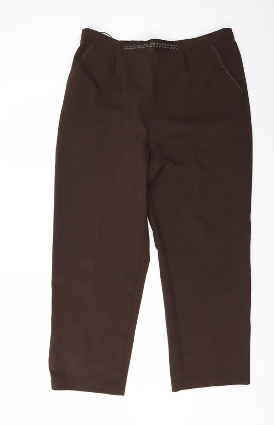 BM Womens Brown   Trousers  Size 16 L26 in