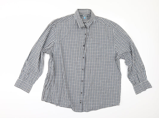 Easy Mens Multicoloured Check   Button-Up Size XL