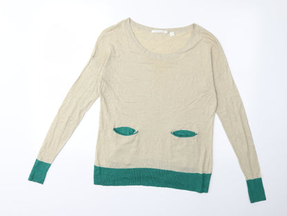 Additional front view of Trenery women’s beige knit jumper, size XS