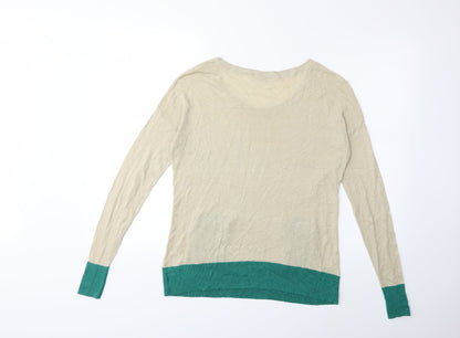 Back view of Trenery women’s beige knit jumper, size XS