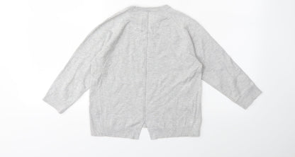 Back view of Zara girls’ green knit jumper, size 7, years