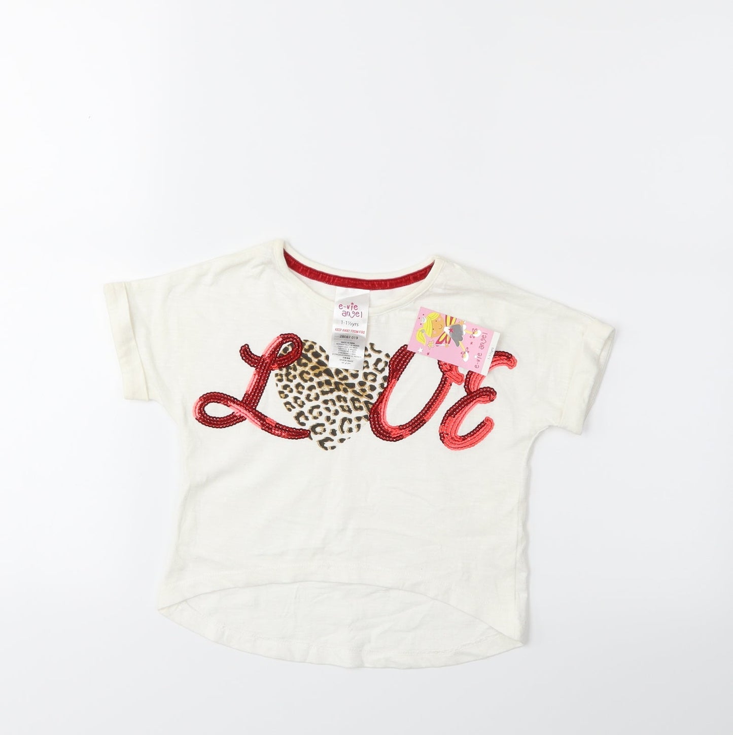 evie Baby White   Basic T-Shirt Size 12 Months