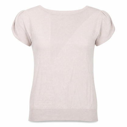 Front view of Warehouse women’s pink knit jumper, size UK 12