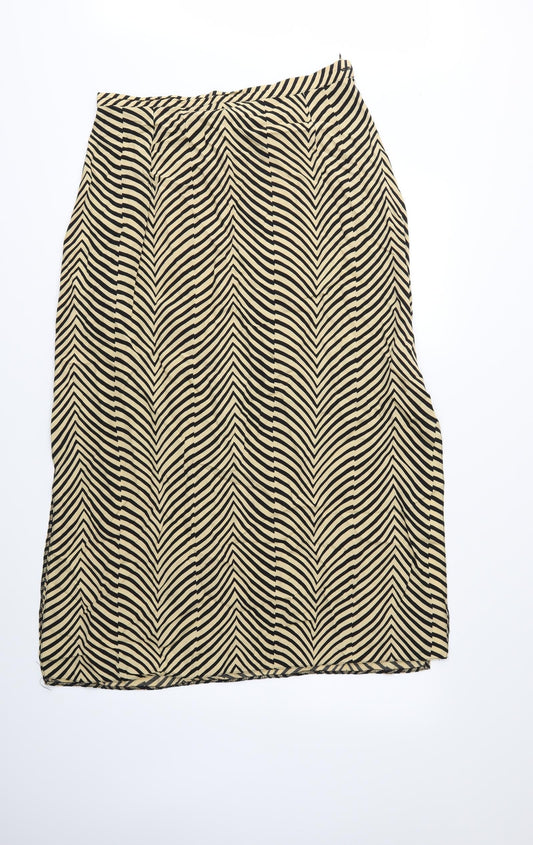 Hamells Womens Beige Animal Print  A-Line Skirt Size 32 in
