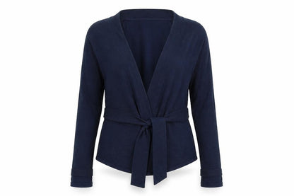 Front view of Premise women’s blue cardigan jumper, size XS