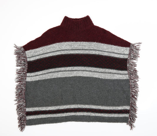 George Womens Red Striped  Pullover Jumper Size S