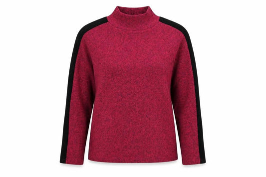Front view of F&F women’s red jumper, size UK 6