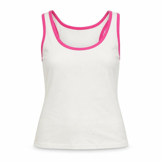 Front view of Pure women’s white basic t-shirt, size UK 14