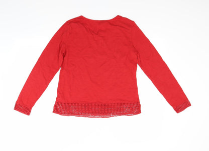 Back view of Promod women’s red jumper, size M
