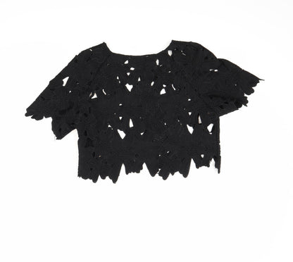 Back view of Rare 2 London women’s black basic blouse, size M