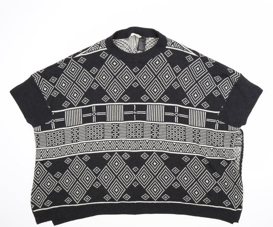 H&M Womens Black   Pullover Jumper One Size