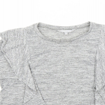 Close-up detail of Red Herring women’s grey jumper, size UK 10