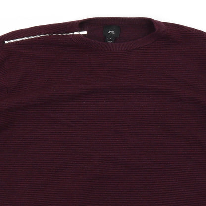 Close-up detail of River Island women’s red jumper, size L