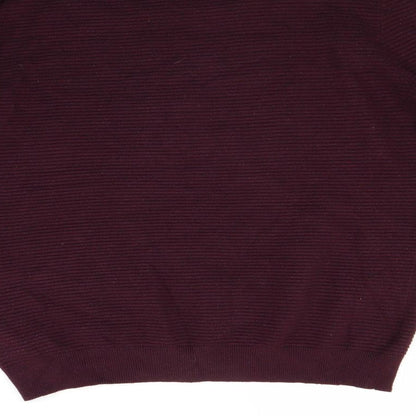 Brand and care label for River Island women’s red jumper, size L