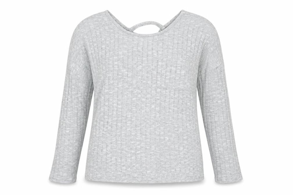 Papaya Womens Grey  Knit Pullover Jumper Size S