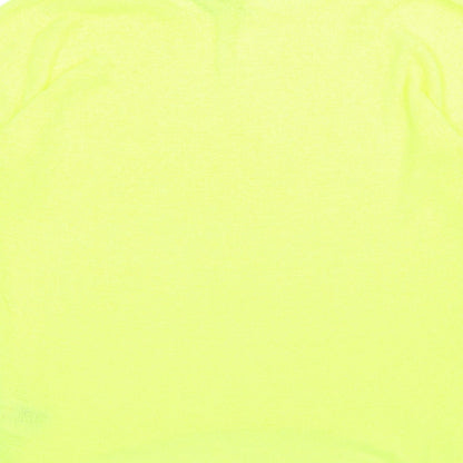 Brand and care label for Divided by H&M women’s yellow knit jumper, size S