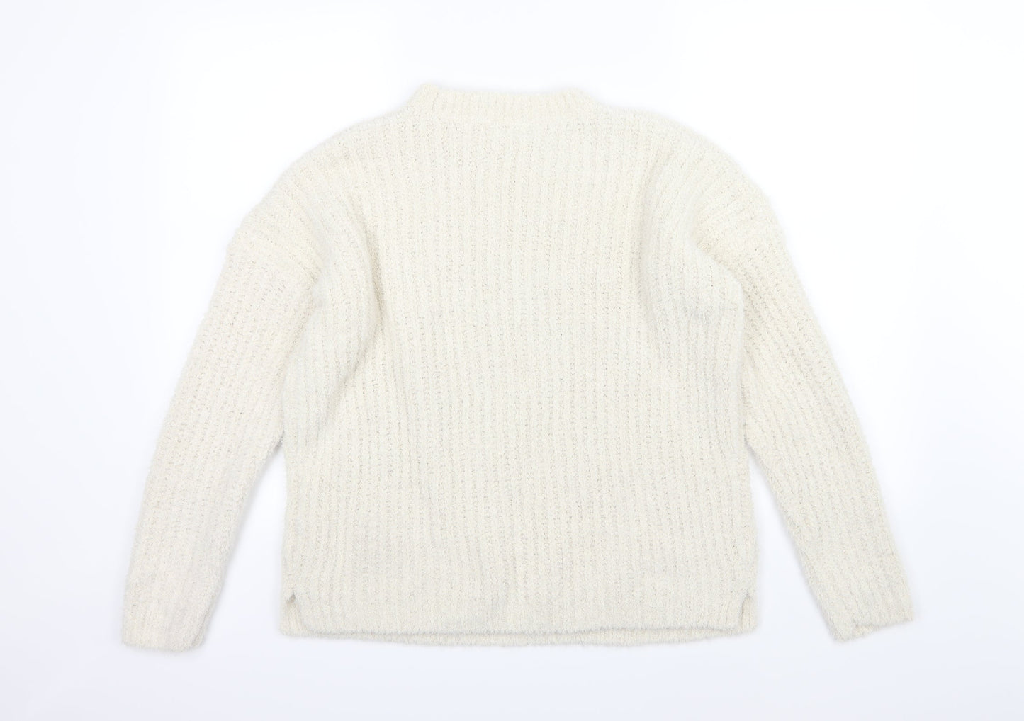 Papaya Womens Ivory  Knit Pullover Jumper Size M