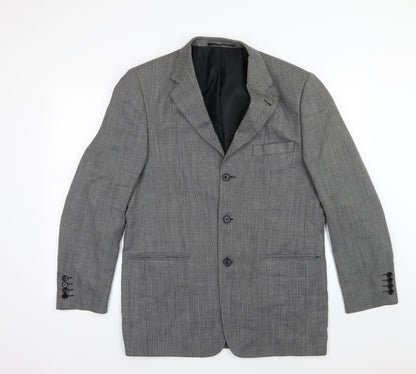 Front view of Conberti men’s grey jacket suit jacket, size 40
