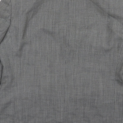 Brand and care label for Conberti men’s grey jacket suit jacket, size 40