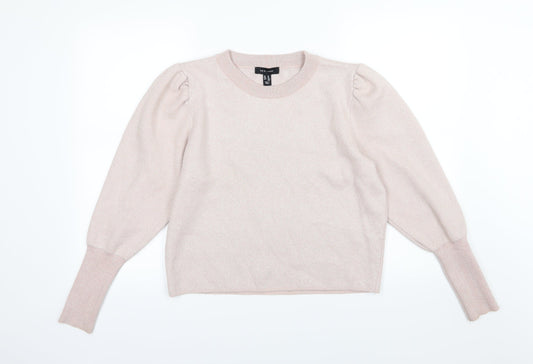 New Look Womens Pink  Knit Pullover Jumper Size 14