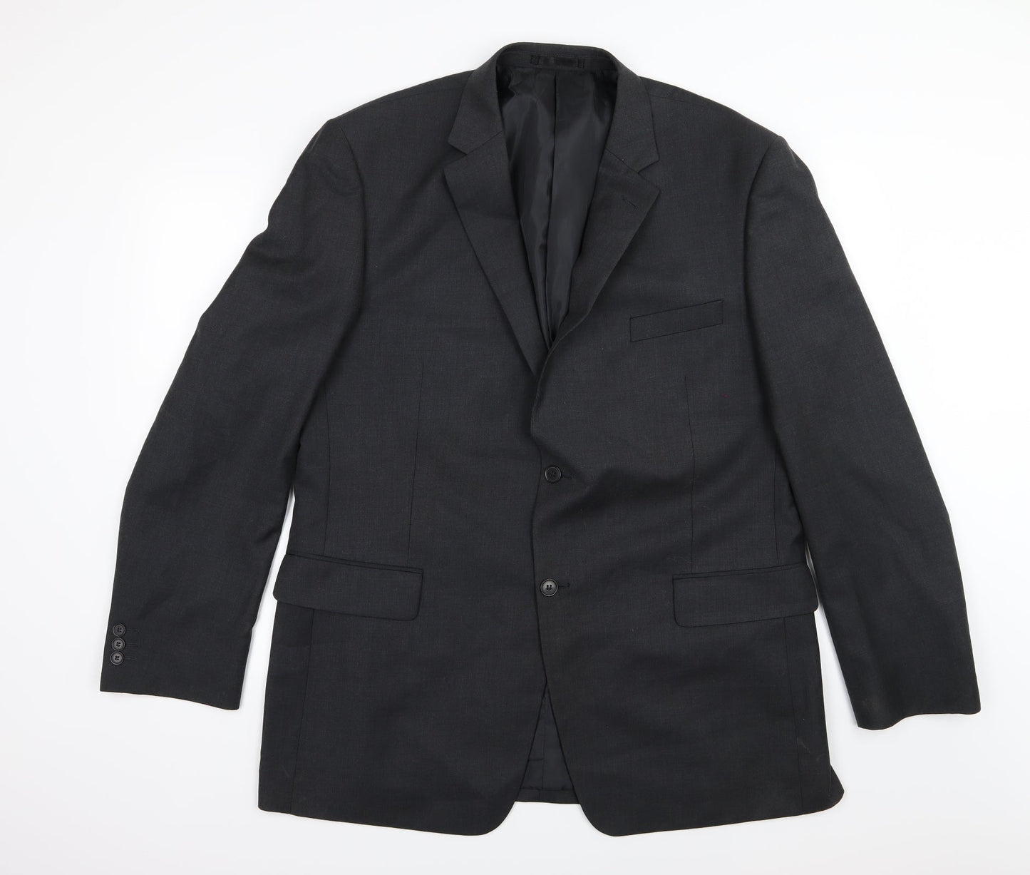 Karl Jackson Mens Grey  Rayon Jacket Suit Jacket Size 46