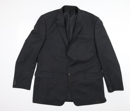 Karl Jackson Mens Grey  Rayon Jacket Suit Jacket Size 46