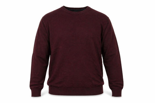 Front view of Burton men’s red knit jumper, size XL