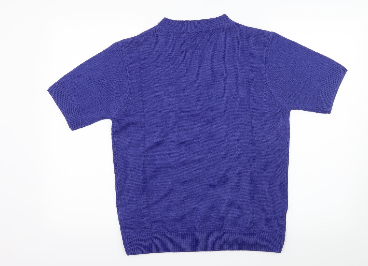 Damrt Womens Blue  Knit Basic T-Shirt Size 14