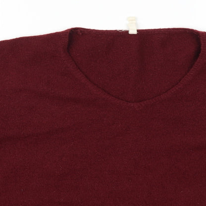 Close-up detail of Sweewë women’s red jumper, size S