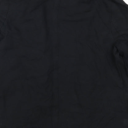 Brand and care label for Oasis women’s black jacket, size UK 14