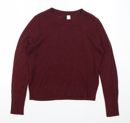 Front view of H&M women’s red jumper, size XS